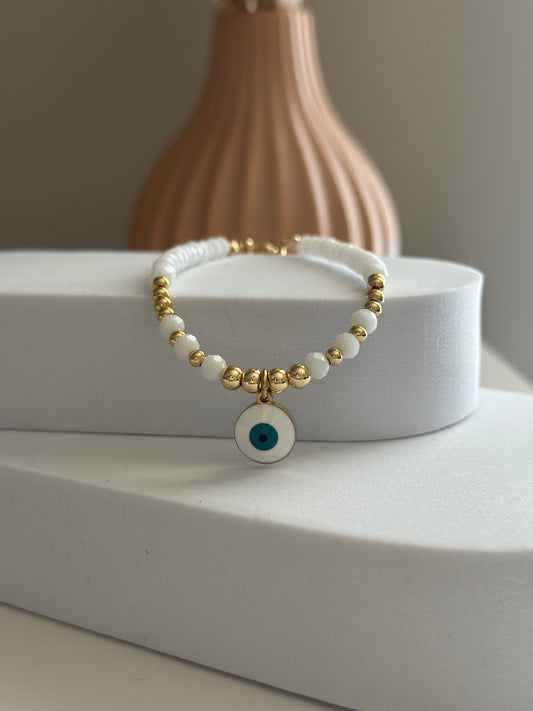 White Ojo Bracelet