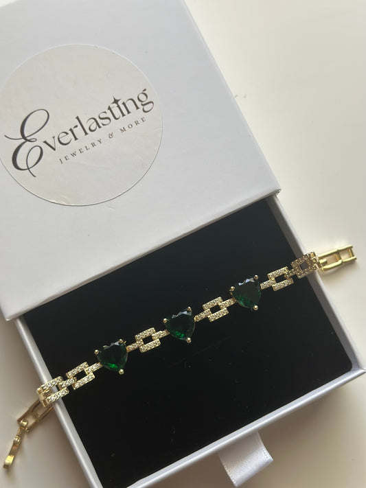 Emerald Heart Bracelet