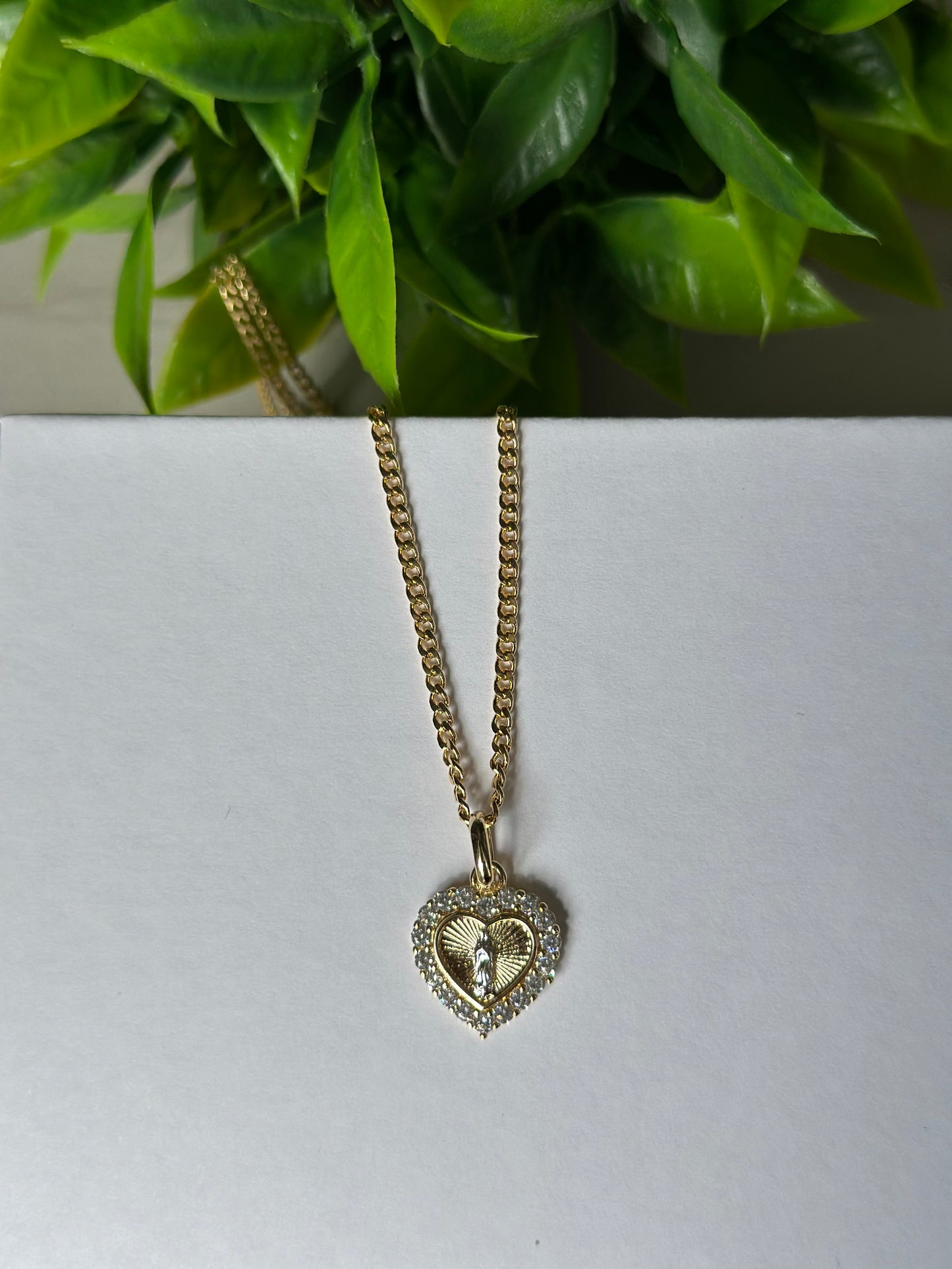 Virgencita Heart Necklace