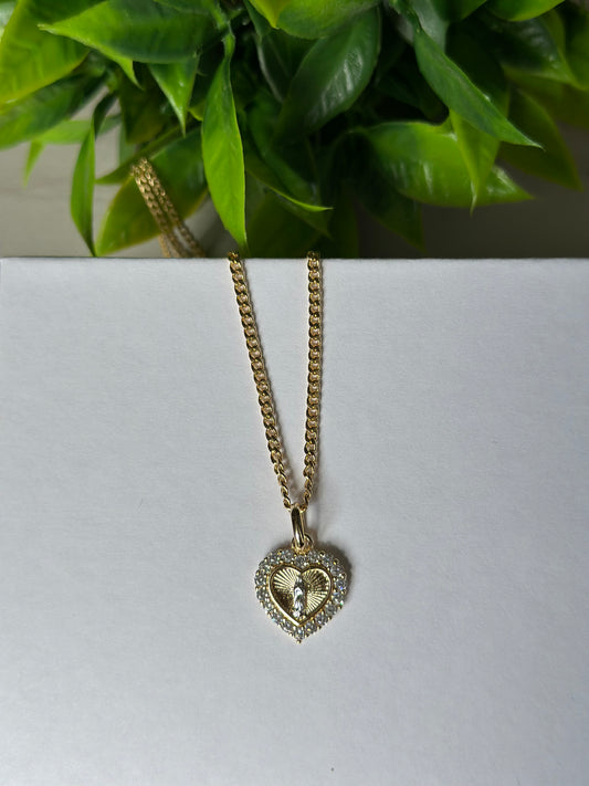 Virgencita Heart Necklace